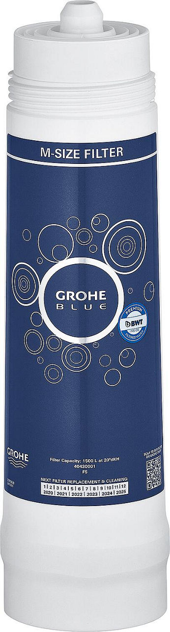 BWT Austauschfilter M-Size für Grohe Blue und Red, Kapazität 1500 Liter
