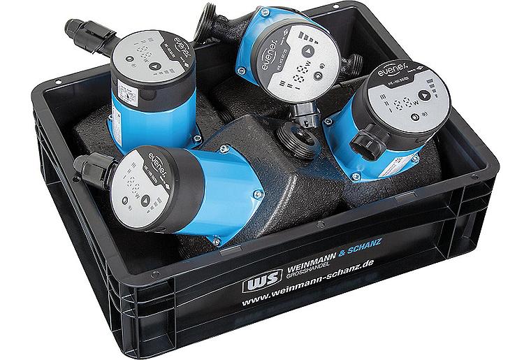 Umwälzpumpe Evenes HE-HS 55-25, Vorteilspaket, 4x Pumpe inkl. WS-Box