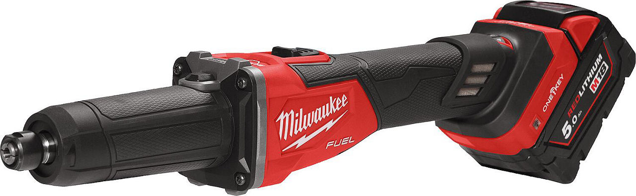 Akku-Geradschleifer Milwaukee M18 FDGROVB-502X, 18 V mit 2x 5,0 Ah Akkus und Ladegerät Akku-Geradschleifer Milwaukee M18 FDGROVB-502X, 18 V mit 2x 5,0 Ah Akkus und Ladegerät