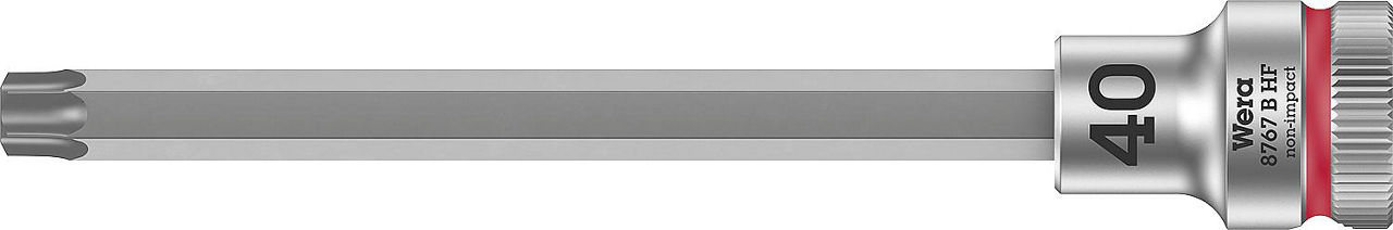 Torx®-Steckschlüsseleinsatz Wera 8767 B HF Bitnuss mit 3/8"-Antrieb, lang, mit Haltefunktion, T40 x 107 mm