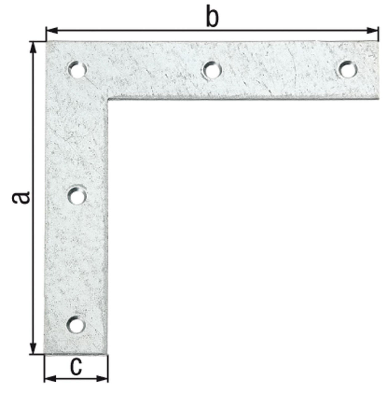Eckwinkel, 160x160x30mm, sendzimirverzinkt Eckwinkel, 160x160x30mm, sendzimirverzinkt