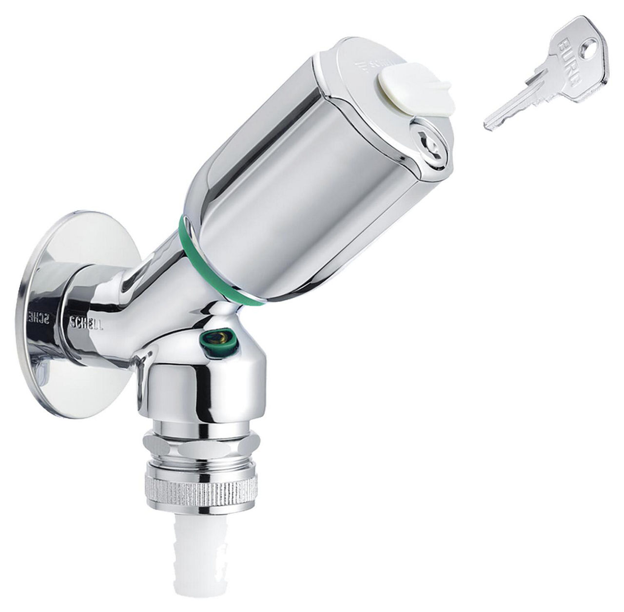 Schell Geräteventil Secur abschließbar, mit RV u. RB DN15 1/2", chrom