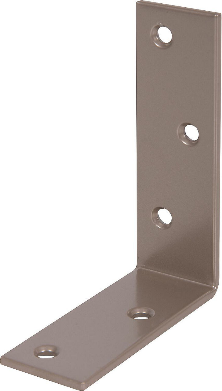 Balkenwinkel DURAVIS® 75 x 100 x 30 mm, ungleichschenklig, Material: Stahl, blau verzinkt, Oberfläche: perlbeige RAL 1035