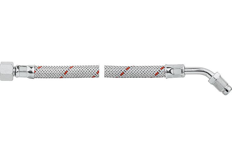 Ölschlauch 3/8" ÜWM x 1/4" ÜW-Schraube - 45°, l=1000 mm, für Viessmann