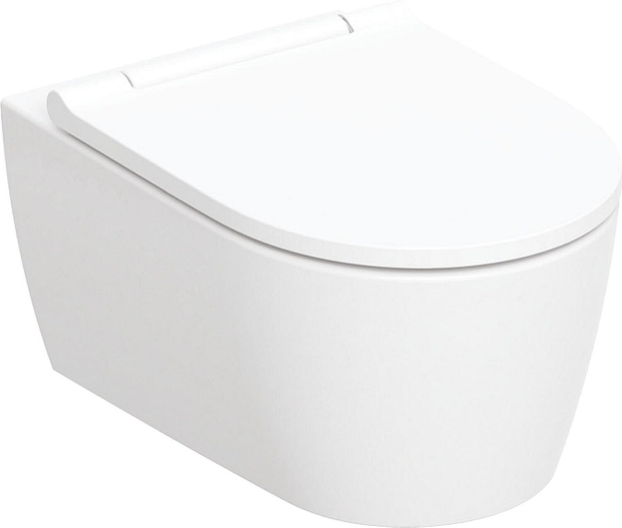Combi-Pack Geberit One Wand-Tiefspül-WC und WC-Sitz weiß, Höhenverstellbar, Kera Tect, mit Turbo Flush, Abdeckung weiß