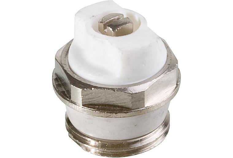 Entlüftungsventil drehbar Messing vernickelt Gewinde 1/2" konische Silikon Dichtung Entlüftungsventil drehbar Messing vernickelt Gewinde 1/2" konische Silikon Dichtung