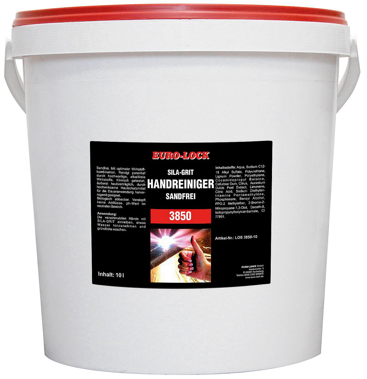 Sila Grit Handreiniger EURO-LOCK LOS 3850 10l Eimer