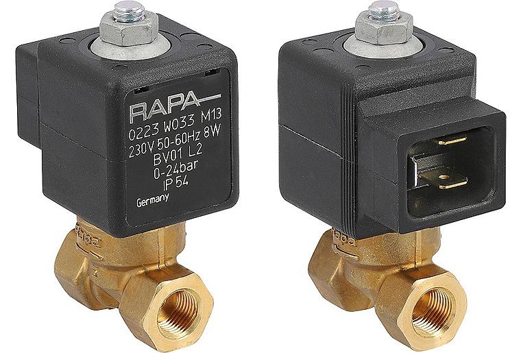 Rapa Ölmagnetventil BV 0.1 L 2 1/8",M13 230 V, 50-60 Hz 8W Rapa Ölmagnetventil BV 0.1 L 2 1/8",M13 230 V, 50-60 Hz 8W