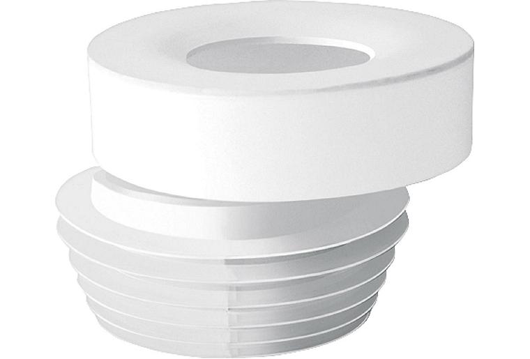 WC-Anschluss exentrisch 20 mm Ø 100-110 mm, Farbe: Weiß WC-Anschluss exentrisch 20 mm Ø 100-110 mm, Farbe: Weiß
