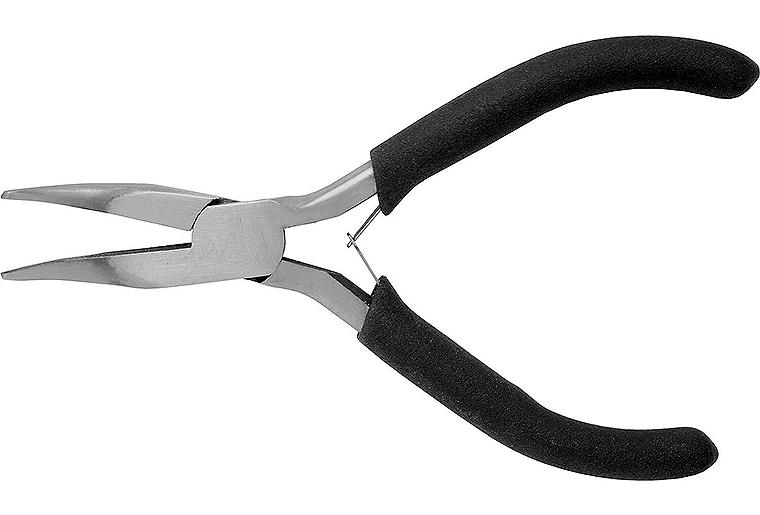 Mechaniker-Flachrundzange L: 114mm, Backen gebogen