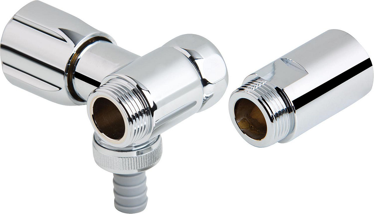 Schell Nebenanschlussventil Comfort mit RV für Wandbatterien Anschl. li., DN 20 3/4", chrom