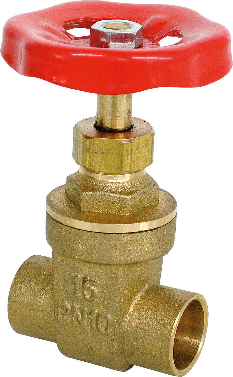 Absperrschieber PN10 mit Lötanschluß 18mm Absperrschieber PN10 mit Lötanschluß 18mm
