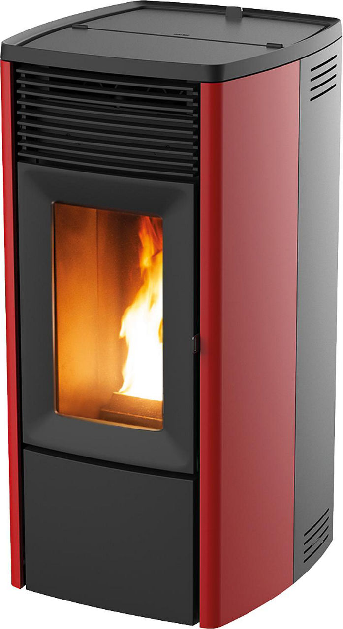 Pelletofen Ego Air 8 R, Grundgerät mit Verkeidung Metall Bordeaux, 8,1KW Pelletofen Ego Air 8 R, Grundgerät mit Verkeidung Metall Bordeaux, 8,1KW