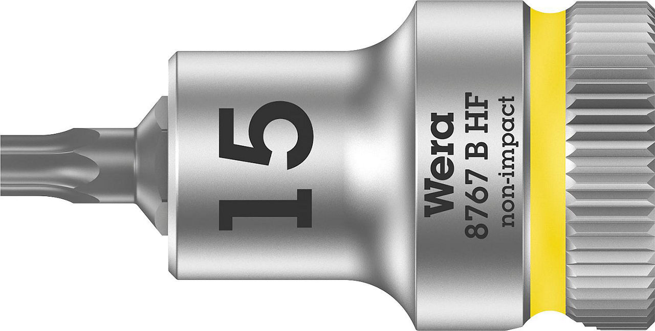 Torx®-Steckschlüsseleinsatz Wera 8767 B HF Bitnuss mit 3/8"-Antrieb, kurz, mit Haltefunktion, T15 x 35 mm