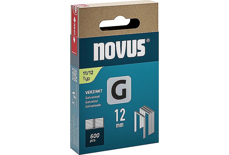 Flachdrahtklammer Novus Typ G 11/12 verzinkt VPE: 600 Stück Flachdrahtklammer Novus Typ G 11/12 verzinkt VPE: 600 Stück