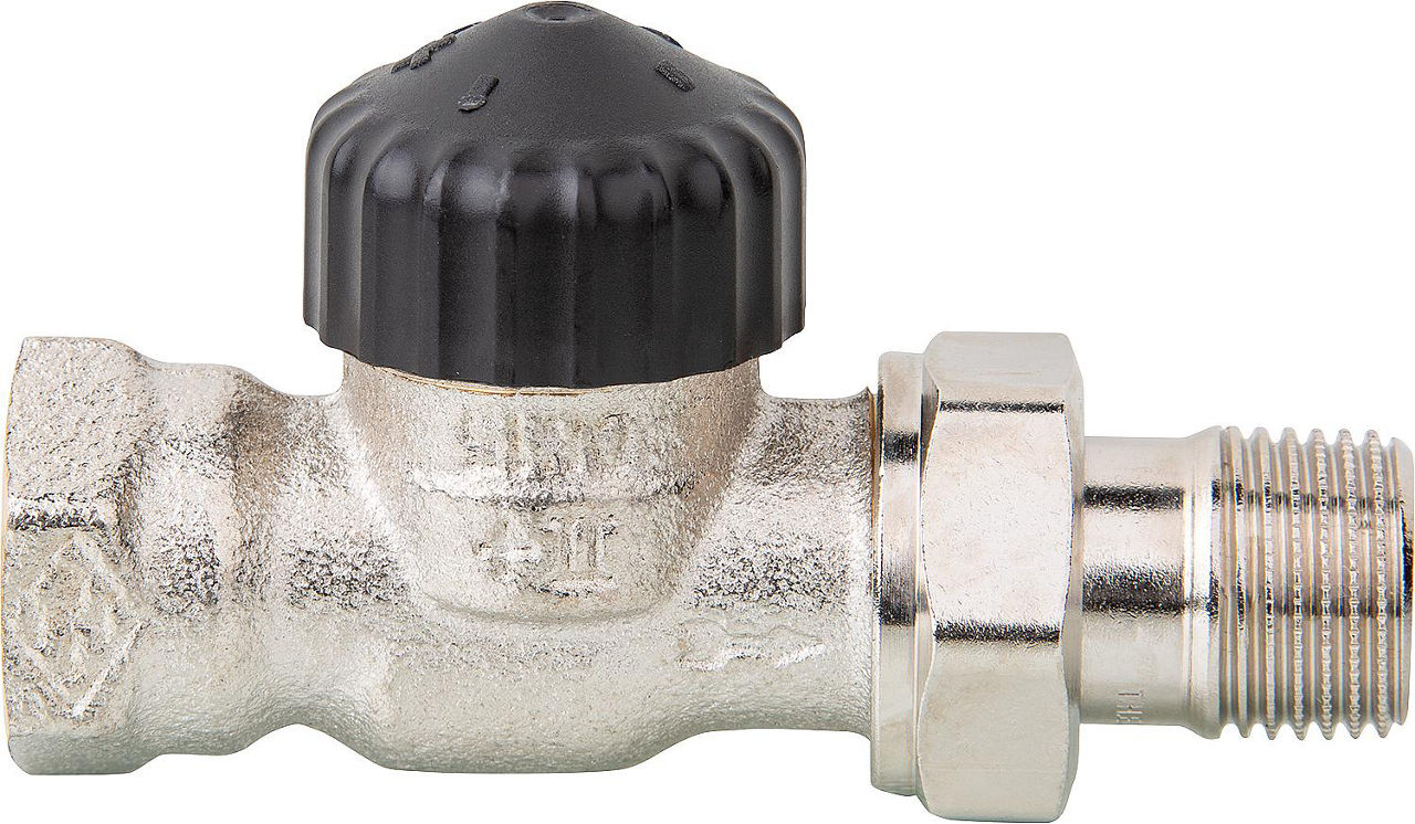 Heimeier Thermostatventil Rotguß vernickelt R 1/2"Durchgang Heimeier Thermostatventil Rotguß vernickelt R 1/2"Durchgang
