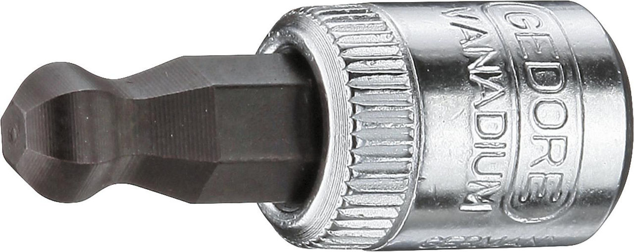 Schraubendrehereinsatz GEDORE 1/4" Innensechskant m. Kugelkopf SW 5mm, Länge 14,5mm