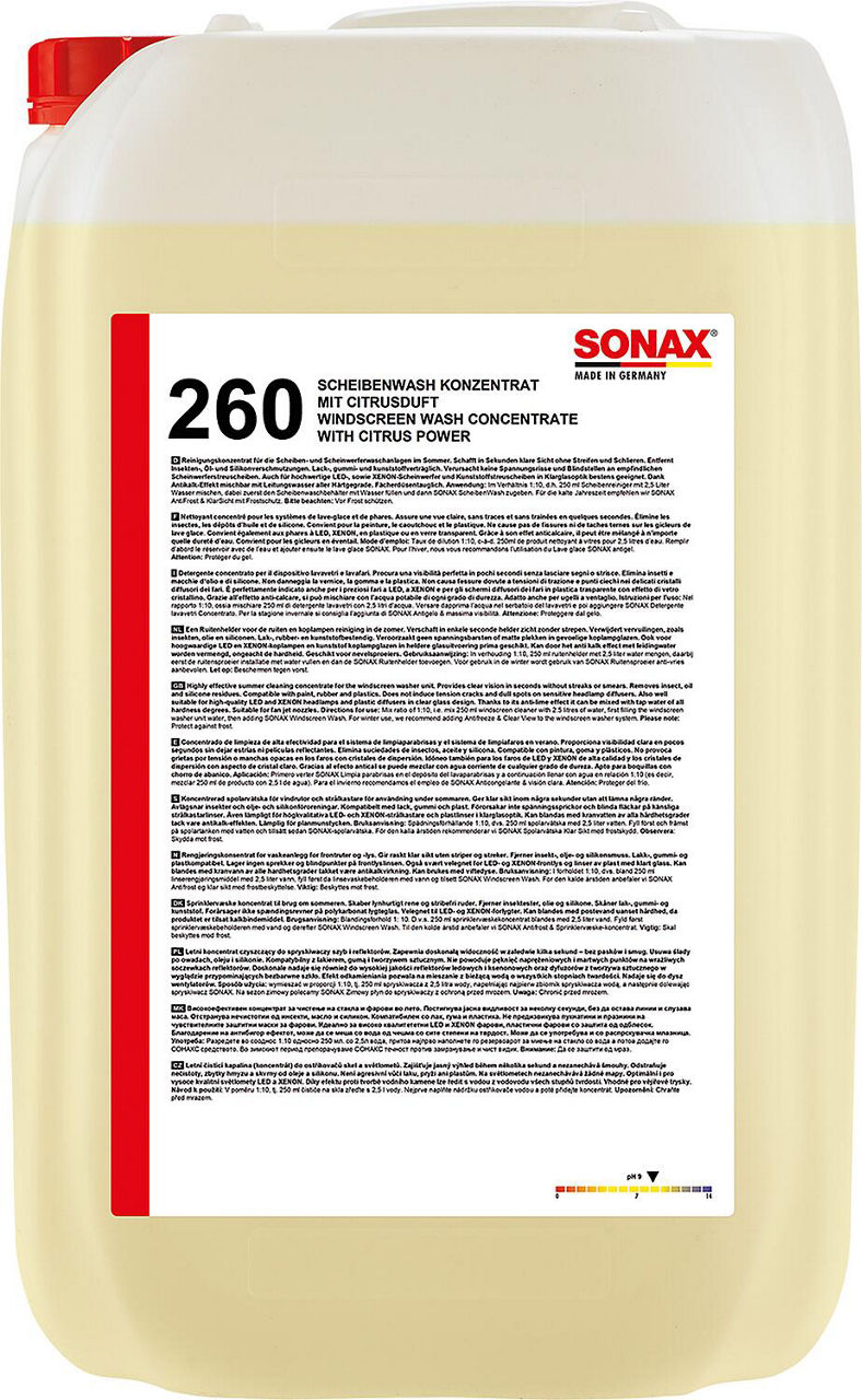 Sommerscheibenreiniger SONAX Konzentrat 1:10 Citrus 25l Kanister
