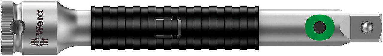 Verlängerung WERA mit Schnelldrehhülse und "Flexible-Lock" 1/4" Länge 75mm Verlängerung WERA mit Schnelldrehhülse und "Flexible-Lock" 1/4" Länge 75mm