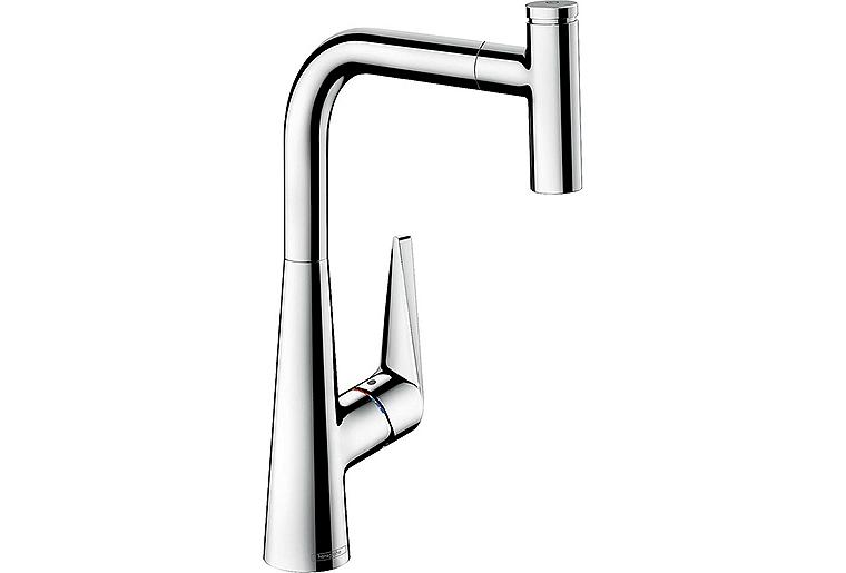 Spültischmischer Hansgrohe Talis Select S300 mit herausziehbarem Auslauf Ausladung 234 mm chrom