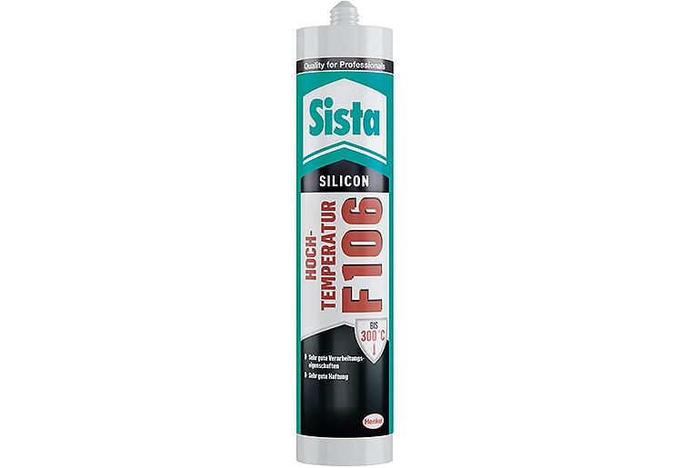 Hochtemperatur-Silikon SISTA F106 rot 300ml Kartusche Hochtemperatur-Silikon SISTA F106 rot 300ml Kartusche